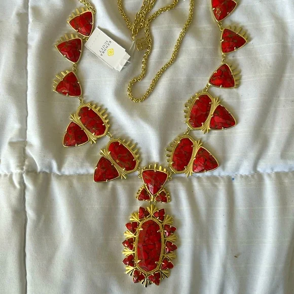 NWT Kendra Scott Havana Exclusive TX Release Bronze Veined Red Magnesite SO RARE - Picture 11 of 16